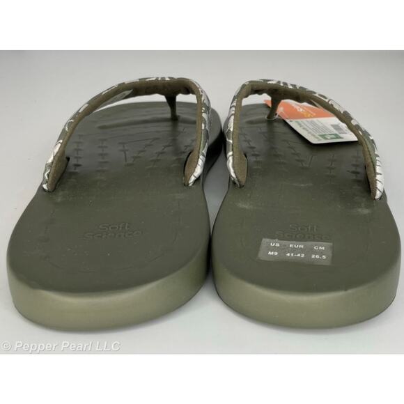 FLIP FLOP Thong Sandals Men's Size 9 Sage Soft Science Waterfall Palm - Picture 5 of 9